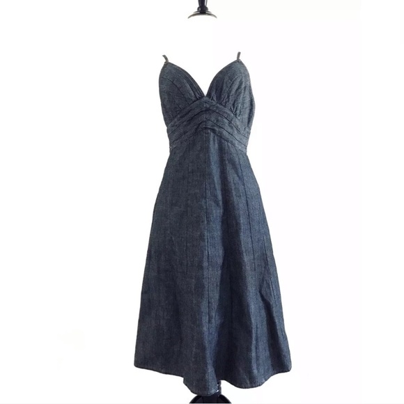 For Joseph | Designer Denim Dress  Empire Waist - Picture 1 of 8